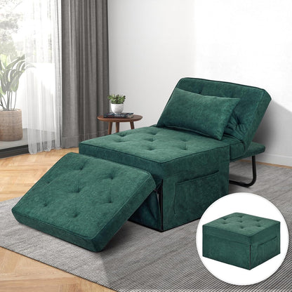 Modern 4-in-1 Sleeper Chair, Folding Sofa Bed Ottoman
