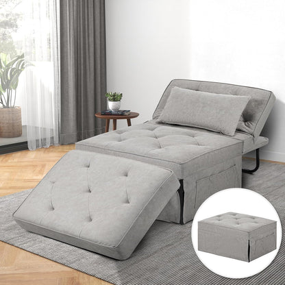Modern 4-in-1 Sleeper Chair, Folding Sofa Bed Ottoman