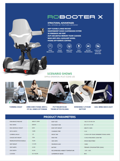 Robooter X40 Folding Power Wheelchair